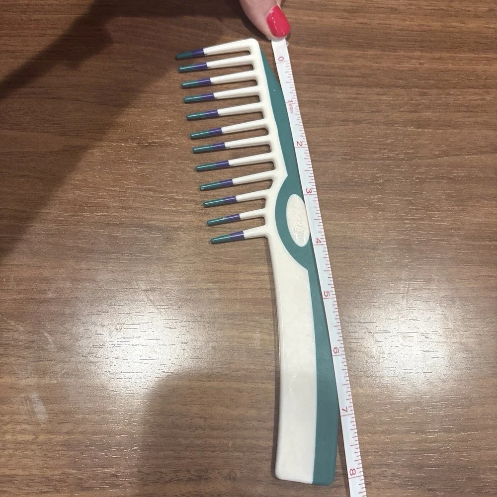 Vtg Goody Wide Tooth Hair Comb Non-slip Color Dip Retro '90s Green Purple
